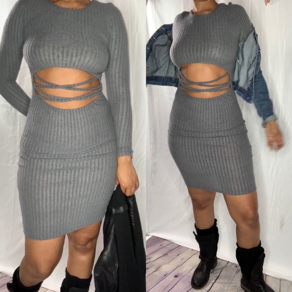 Dresses & Skirts - Crisscross Belly Strap Body-Con Dress